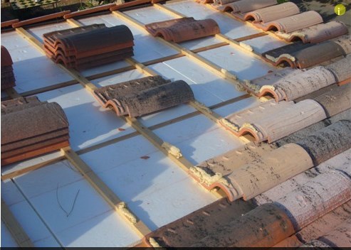 cubierta tejado de tejas